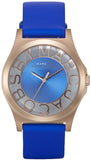 Marc Jacobs Henry Blue Dial Blue Leather Strap Watch for Women - MBM1244