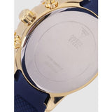 Guess Catalina Blue Gold Tone Blue Silicone Strap Watch For Women - W0562L2