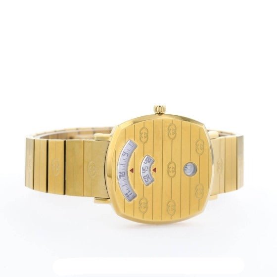 Gucci Grip Yellow Gold Dial Yellow Gold Steel Strap Unisex Watch -  YA157403