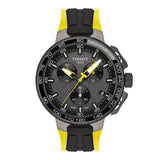 Tissot T Bike Cycling Tour de France Black Dial Two Tone Rubber Strap Watch For Men - T111.417.37.441.00