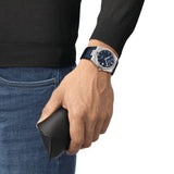 Tissot PRX Powermatic 80 Blue Dial Blue Leather Strap Watch for Men - T137.407.16.041.00