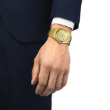 Tissot PRX Champagne Yellow Gold Dial Gold Steel Strap Watch for Men - T137.410.33.021.00