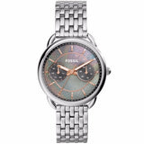 Fossil Tailor Black Mother of Pearl Dial Silver Steel Strap Watch for Women - ES3911