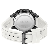 Hugo Boss Admiral Black Dial White Rubber Strap Watch for Men - 1513966