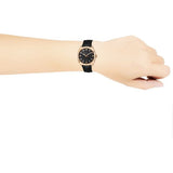 Gucci GG2570 Quartz Black Dial Black Leather Strap Watch For Women - YA142407