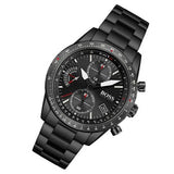 Hugo Boss Pilot Edition Black Dial Black Steel Strap Watch for Men - 1513854