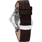 Maserati Potenza Silver Dial Brown Leather Strap Watch For Women - R8851108506