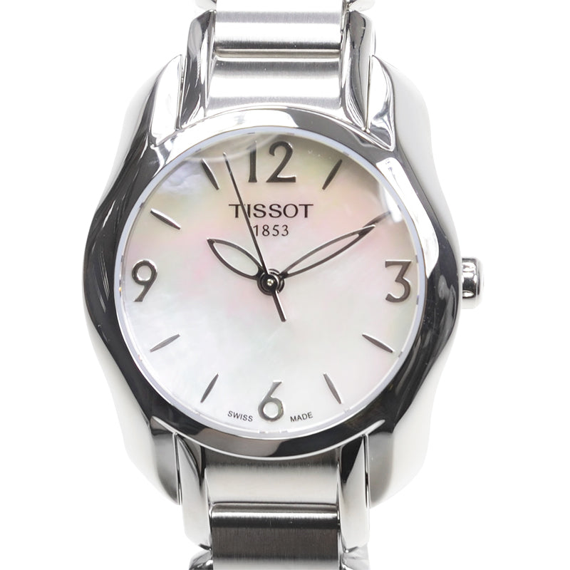 Tissot T Wave Mother of Pearl Dial Two Tone Steel Strap Watch For Women - T023.210.11.117.00