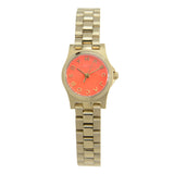 Marc Jacobs Henry Dinky Orange Dial Gold Stainless Steel Strap Watch for Women - MBM3202