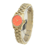 Marc Jacobs Henry Dinky Orange Dial Gold Stainless Steel Strap Watch for Women - MBM3202