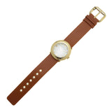 Marc Jacobs Amy White Dial Brown Leather Strap Watch for Women - MBM8574