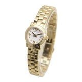 Marc Jacobs Amy Dinky White Dial Gold Stainless Steel Strap Watch for Women - MBM3226