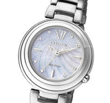 Citizen Eco Drive Silver Stainless Steel Strap Watch For Women - EM0331-52