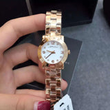 Marc Jacobs Mini Amy White Dial Rose Gold Stainless Steel Strap Watch for Women - MBM3078