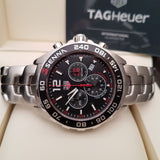 Tag Heuer Senna Chronograph Special Edition Black Dial Silver Steel Strap Watch for Men - CAZ1015.BA0883