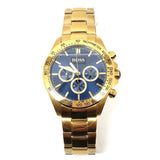 Hugo Boss Ikon Blue Dial Gold Steel Strap Watch for Men - 1513340