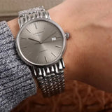 Longines Presence 38.5mm Automatic Silver Dial Silver Mesh Bracelet Watch for Men - L4.921.4.72.6