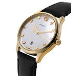 Gucci G-Timeless Mother of Pearl Dial Black Leather Strap Watch For Women - YA126589
