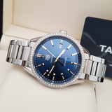 Tag Heuer Carrera Quartz 39mm Diamonds Blue Dial Silver Steel Strap Watch for Women - WAR1114.BA0601