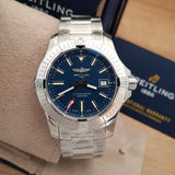 Breitling Avenger Automatic 43mm Blue Dial Silver Steel Strap Watch for Men - A17318101C1A1