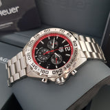 Tag Heuer Formula 1 Chronograph Black Dial Silver Steel Strap Watch for Gents - CAZ101Y.BA0842