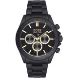 Hugo Boss Ikon Black Dial Black Steel Strap Watch for Men - 1513278