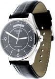 Tissot T One Automatic Black Dial Black Leather Strap Watch For Men - T038.430.16.057.00