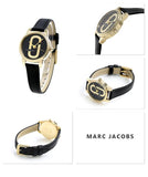 Marc Jacobs Corie Black Dial Black Leather Strap Watch for Women - MJ1580