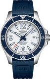 Breitling Superocean II Automatic 42mm White Dial Blue Rubber Strap Watch for Men - A17366D81A1S2