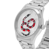 Gucci G Timeless Silver Dial Silver Steel Strap Watch For Women - YA1264076