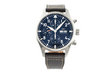 IWC Pilot’s Watch Chronograph Edition “Le Petit Prince” Blue Dial Brown Leather Strap Watch for Men - IW377714