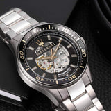 Maserati SFIDA Automatic Black Dial Silver Steel Strap Watch For Men - R8823140002