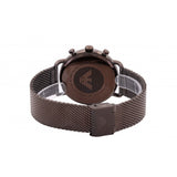 Emporio Armani Aviator Chronograph Grey Dial Brown Mesh Bracelet Watch For Men - AR11169