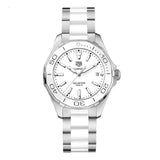 Tag Heuer Aquaracer Quartz White Dial Two Tone Steel Strap Watch Women - WAY131B.BA0914