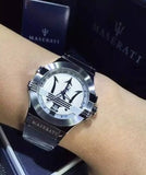 Maserati Potenza Silver Dial Silver Steel Strap Watch For Men - R8853108002