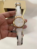 Burberry The City White Dial White Leather Strap Watch for Women - BU9015