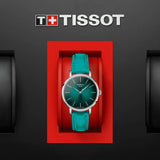 Tissot Everytime Lady Green Dial Green Leather Strap Watch for Women - T143.210.17.091.00