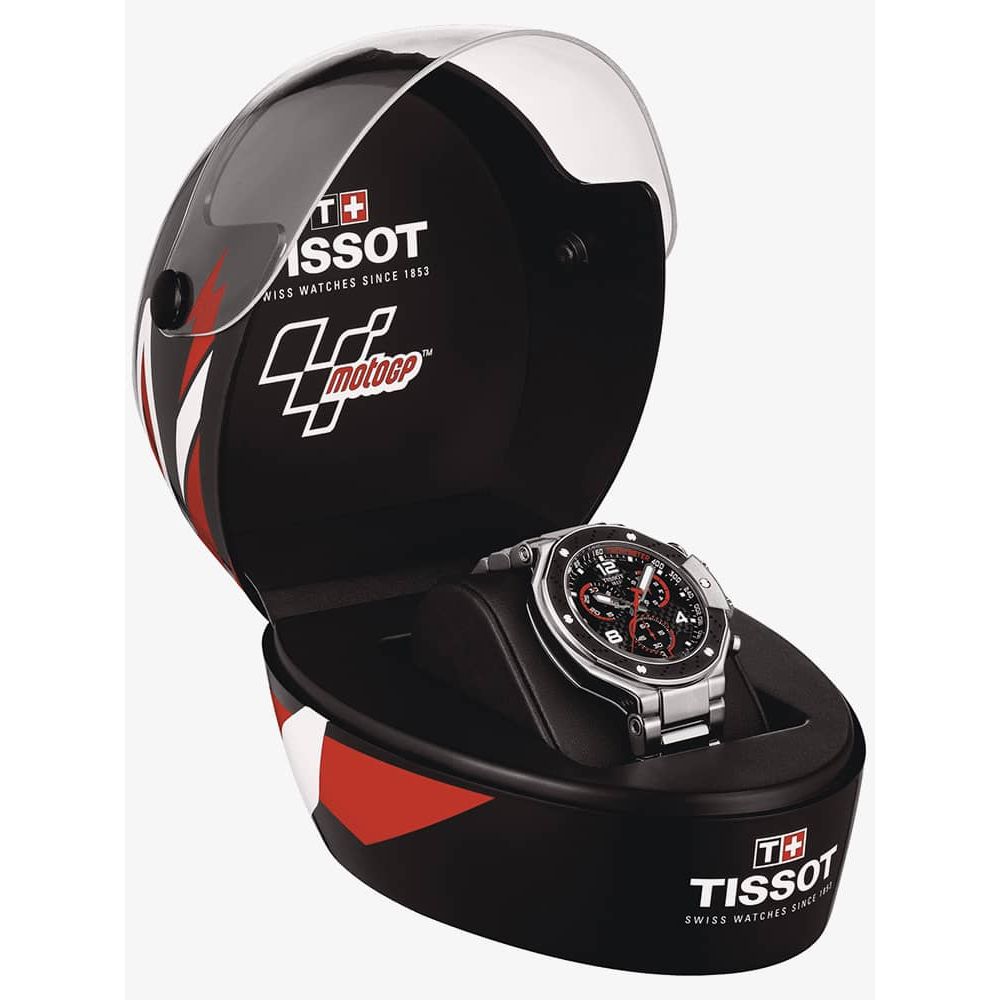 Tissot T Race Moto GP Limited Edition Black Chronograph Black Dial Stainless Steel Strap Watch for Men