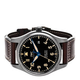 IWC Pilot's Watch Mark XVIII 40mm Black Dial Brown Leather Strap Watch for Men - IW327006