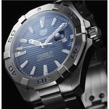 Tag Heuer Aquaracer Calibre 5 Automatic Blue Dial Silver Steel Strap Watch for Men - WAY2012.BA0927