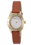 Marc Jacobs Mini Blade White Dial Brown Leather Strap Watch for Women - MBM1219