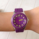 Marc Jacobs Pelly Purple Dial Purple Silicone Strap Watch for Women - MBM2505