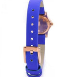 Marc Jacobs Henry White Dial Blue Leather Strap Watch for Women - MBM1238