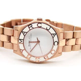 Marc Jacobs Blade White Dial Rose Gold Stainless Steel Strap Watch for Women - MBM3076