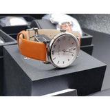 Marc Jacobs Baker White Dial Brown Leather Strap Watch for Women - MBM1265