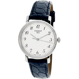 Tissot Everytime Small White Dial Black Leather Strap Watch For Women - T109.210.16.032.00