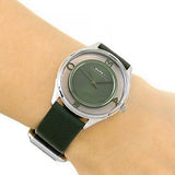 Marc Jacobs Green Transparent Dial Green Leather Strap Watch for Women - MBM1378