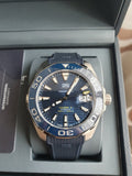 Tag Heuer Aquaracer Calibre 5 Automatic Blue Dial Blue Rubber Strap Watch for Men - WAY201B.FT6150