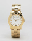 Marc Jacobs Amy White Dial Gold Stainless Steel Strap Watch for Women - MBM3182