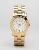 Marc Jacobs Amy White Dial Gold Stainless Steel Strap Watch for Women - MBM3056